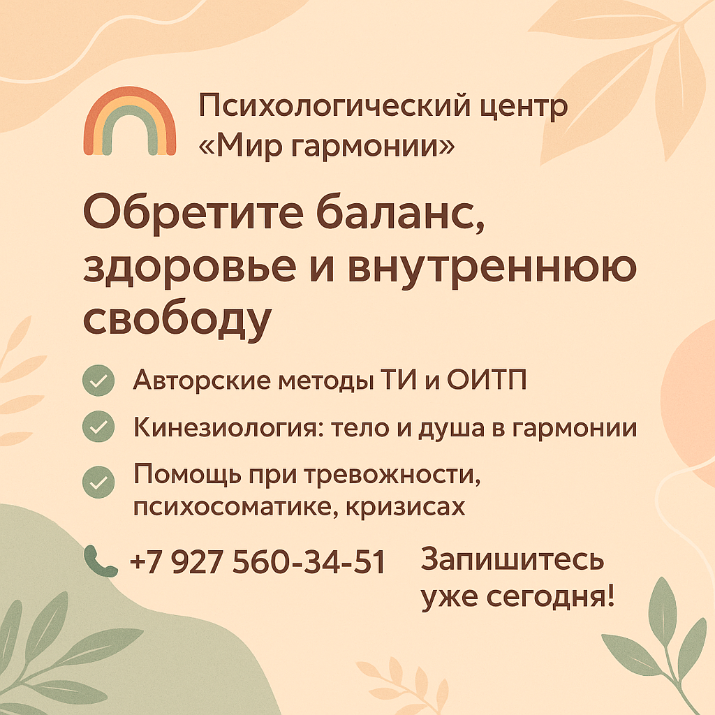 Ваш путь к внутренней гармонии и здоровью!